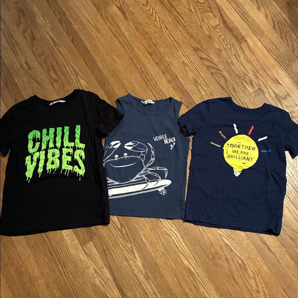 H&M and Carter’s Kids Short Sleeve Tees - Black, Blue, Navy